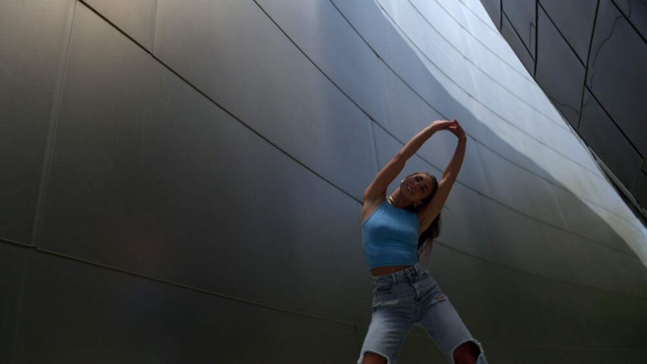 caption: Melanie Wilking dances. (Courtesy of Netflix)