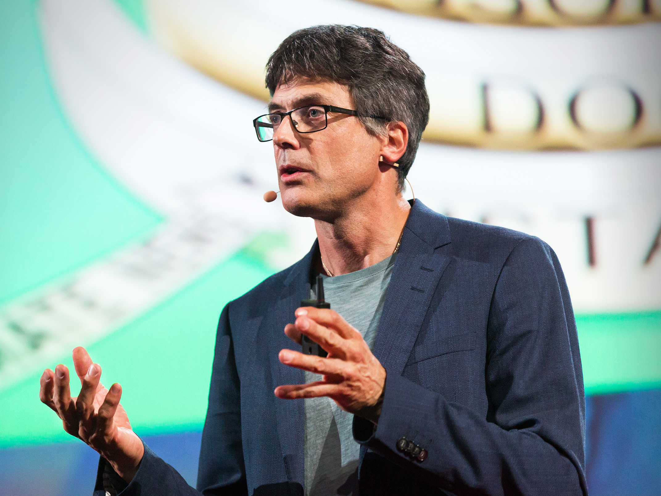 caption: Per Espen Stoknes on the TED Stage.