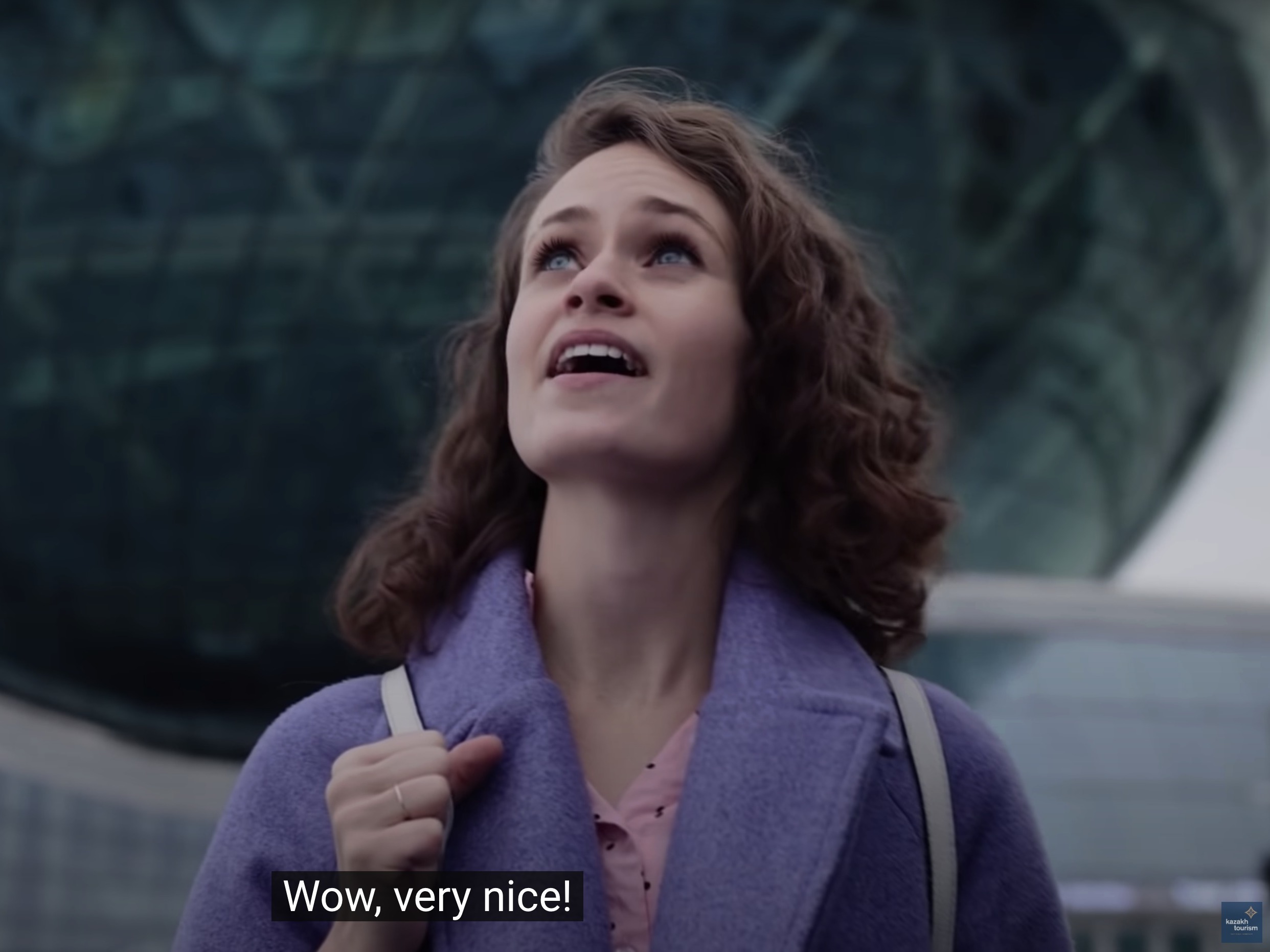 caption: New videos from Kazakhstan's tourism board turn the fictional journalist Borat's catchphrase "Very nice!" into a slogan to promote the Central Asian country.