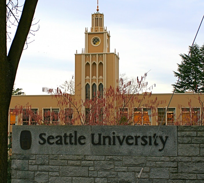 caption: File photo of Seattle University.