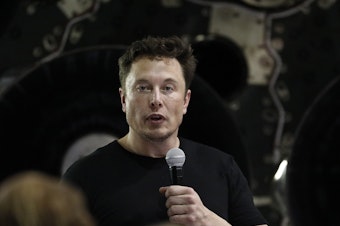 caption: Tesla CEO Elon Musk has agreed to step down as chairman of the electric-car company as part of a settlement to resolve a securities fraud charge lobbed by the SEC on Thursday.