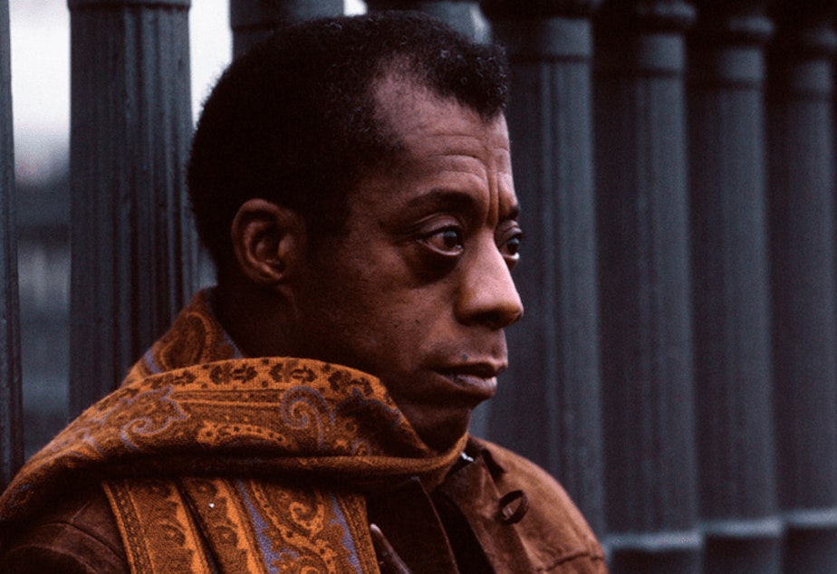 caption: James Baldwin
