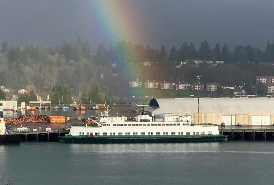caption: Are better times ahead for the former Washington state ferry Evergreen State now that the Port of Olympia has seized it for nonpayment of bills?