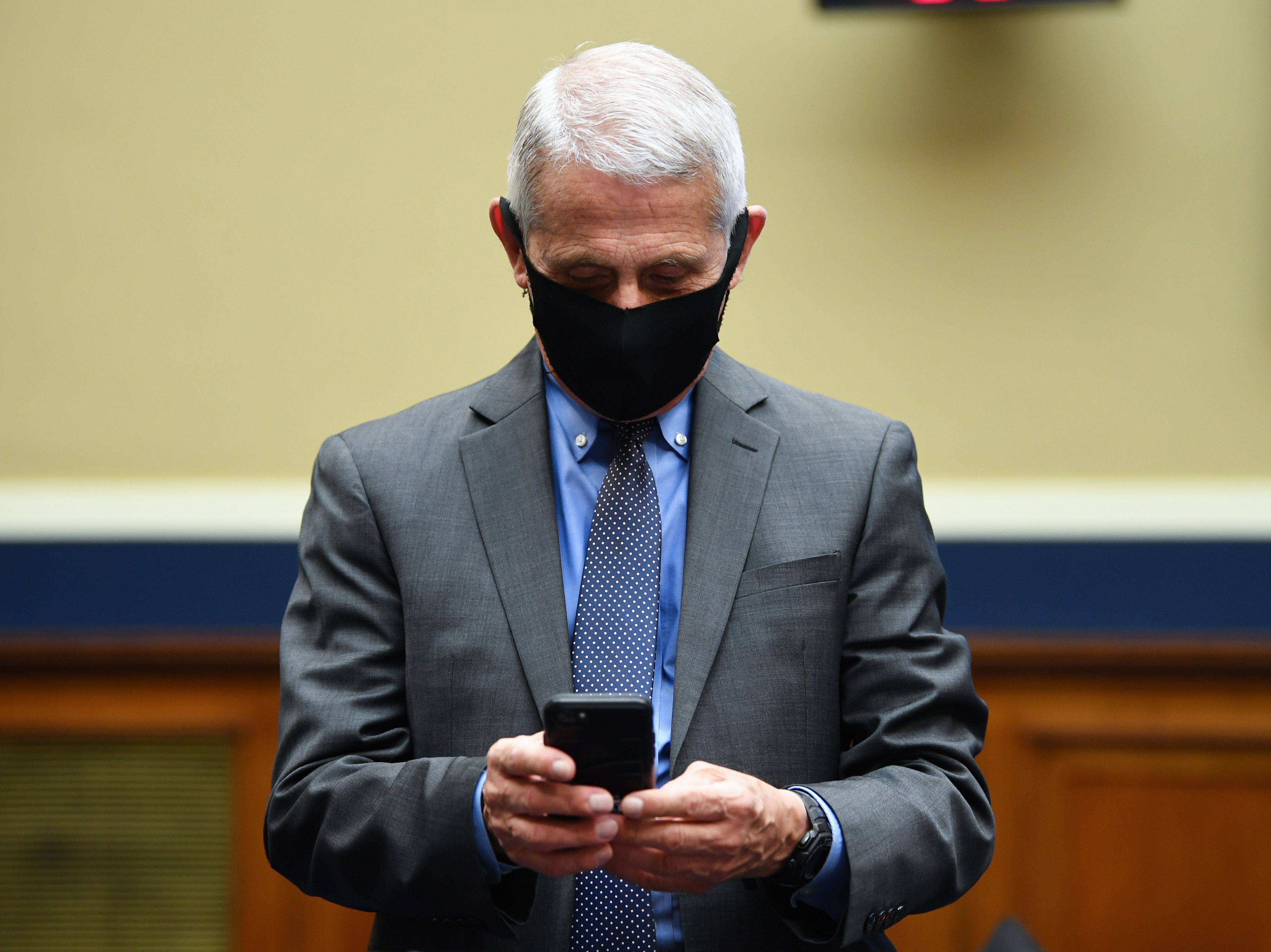 caption: Thousands of pages of Dr. Anthony Fauci's work emails from January to June 2020 have been released via Freedom of Information Act requests by news organizations. Fauci is seen here before he testifies in front of a Senate committee last June.