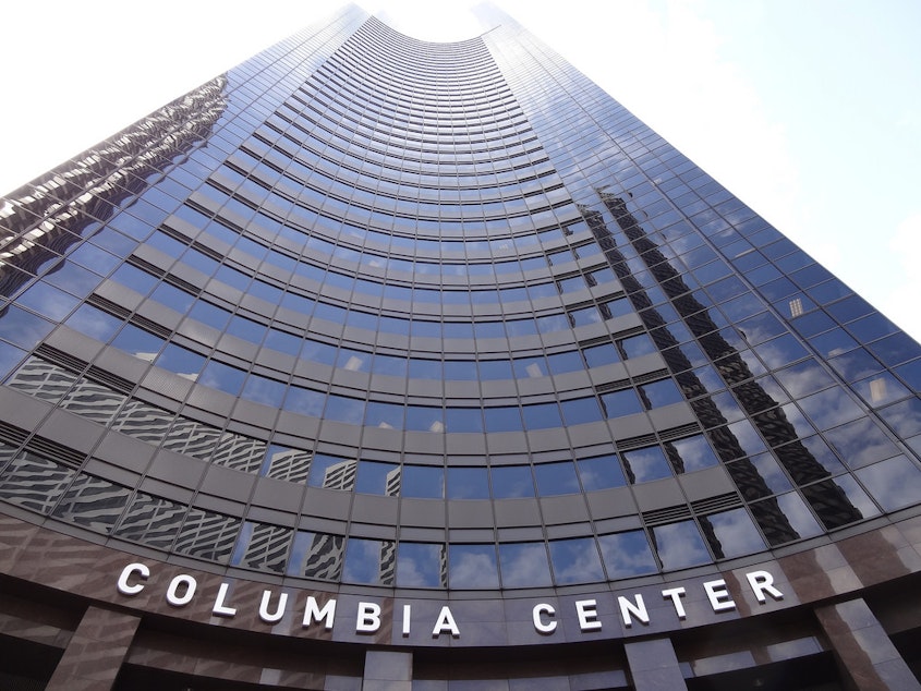 caption: Columbia Center Tower in downtown Seattle.