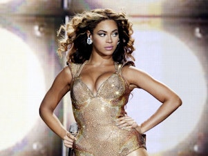 caption: When stars hit it big just as a generation comes of age, it can create a unique and lifelong bond with their fans. Above, Beyoncé performs in Los Angeles in July 2009.