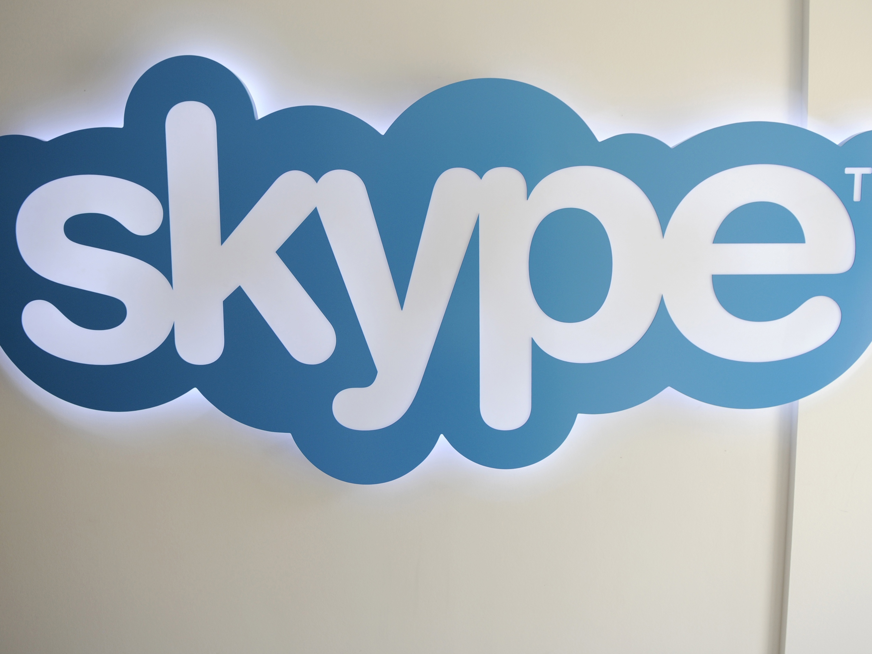 caption: The Skype logo is pictured at Skype headquarters in Luxembourg on May 10, 2011. Microsoft says the free video calling service will end in May.