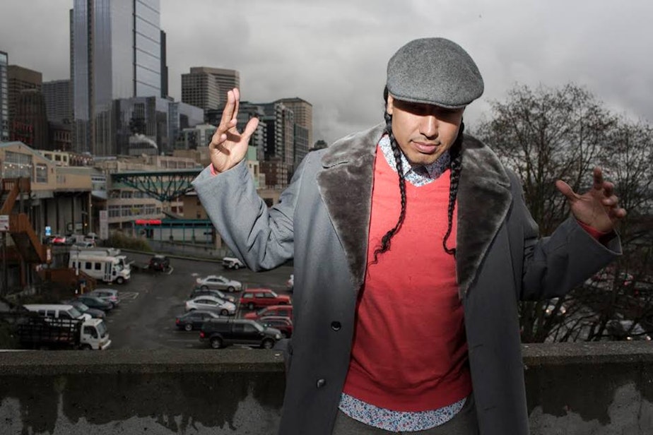 caption: Gyasi Ross, activist and attorney, responded to Macklemore's White Privilege II with his own song.