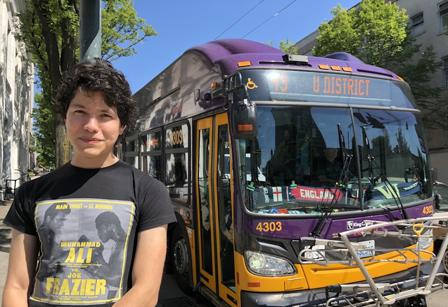 caption: Filmmaker, photographer, and King County Metro Transit bus driver Nathan Vass.