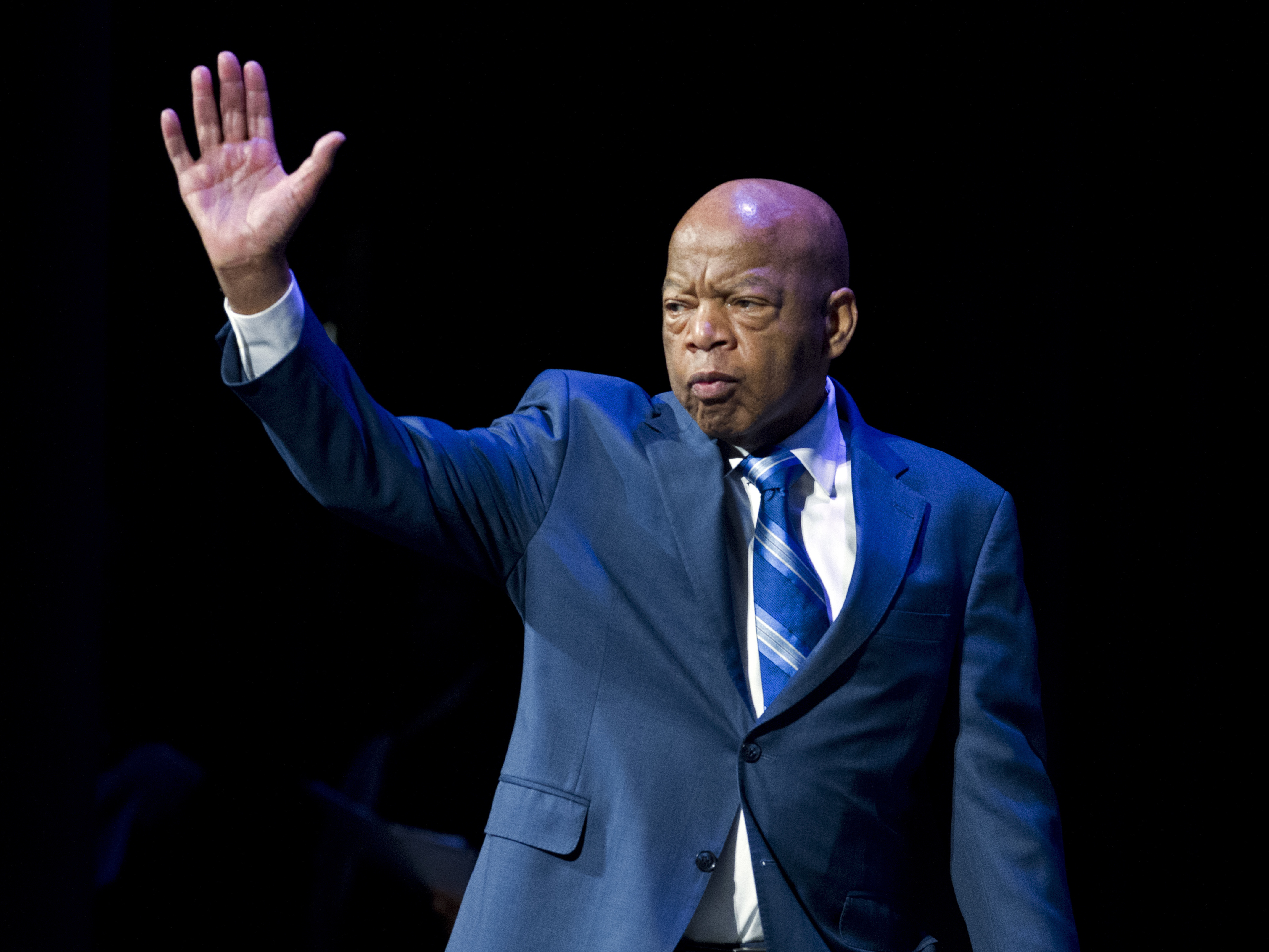caption: Rep. John Lewis, D-Ga., in January 2019.