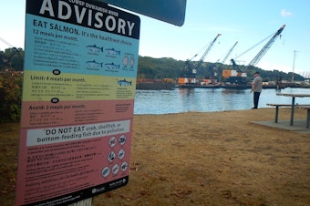 caption: The Lower Duwamish River Superfund site in South Seattle