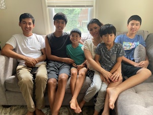 caption: Hossein Mahrammi, his wife, Razia Mahrami, and their four sons came from Kabul to the U.S. on a Special Immigrant Visa or SIV in March 2017.