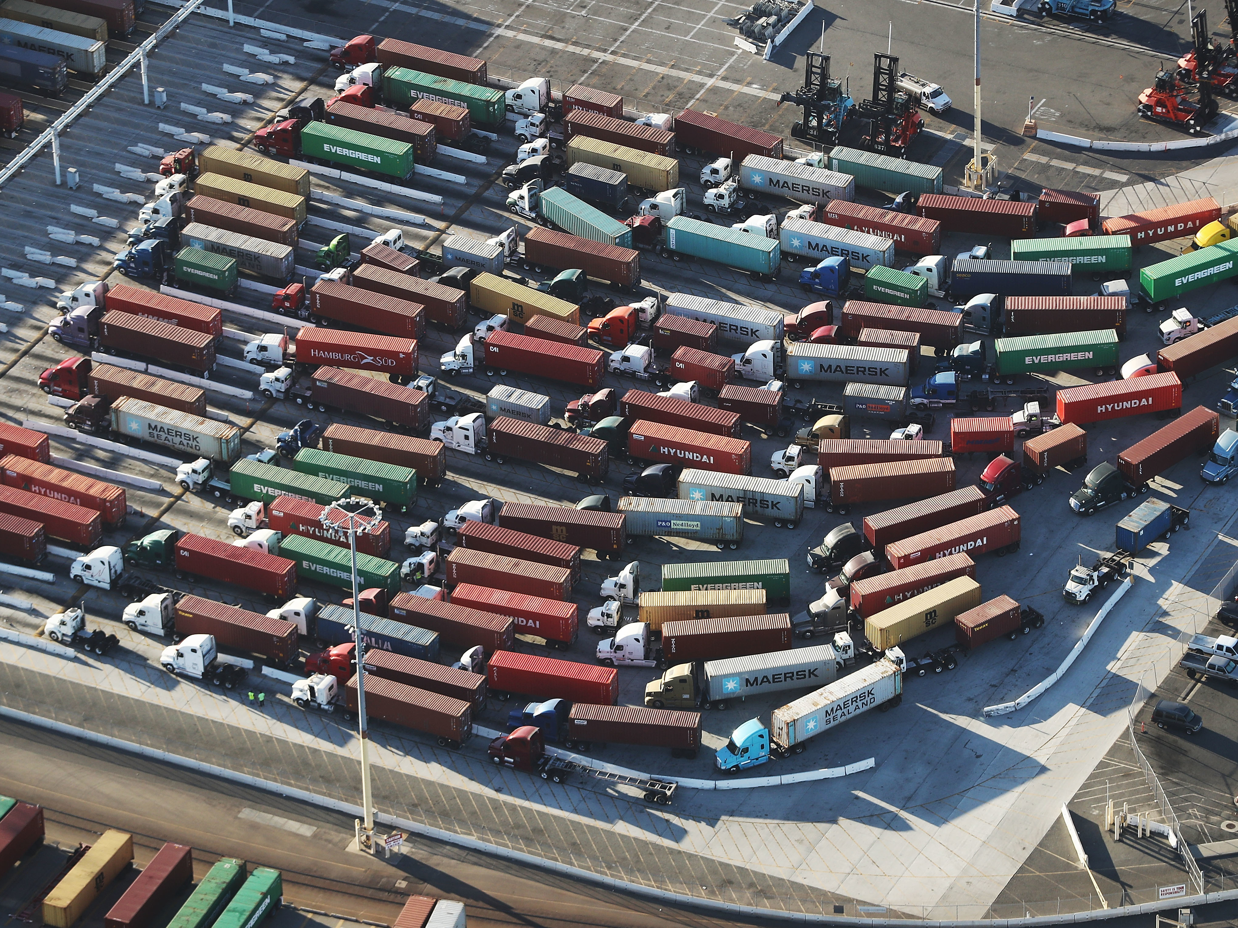 caption: As the economy boomed, emissions rose sharply in 2018. Shipping was one source of the increase.