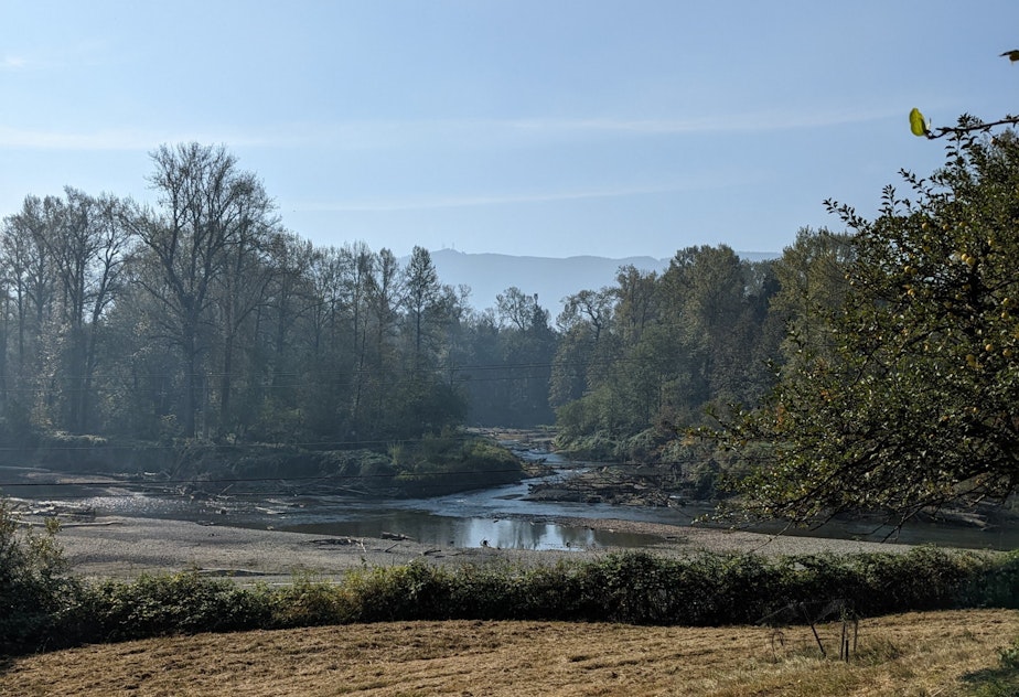 caption: The south fork confluence of the Snoqualmie River.