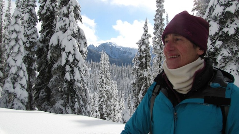 caption: Then-Interior Secretary Sally Jewell at Mount Rainier National Park in 2014