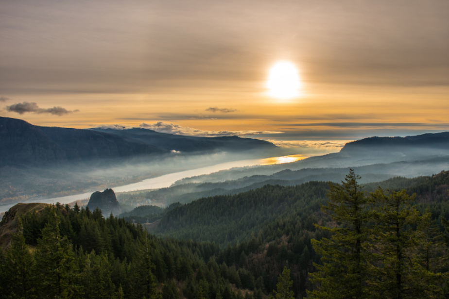 caption: The Columbia River Gorge. 