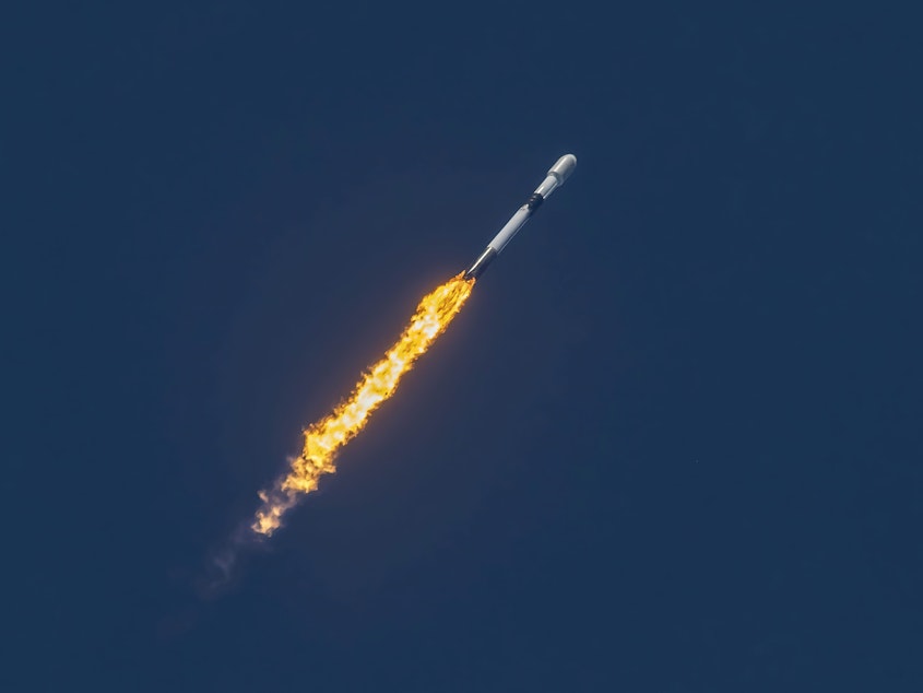 caption: SpaceX launched dozens of satellites earlier this month, and now says most of them were impacted by a geomagnetic storm.