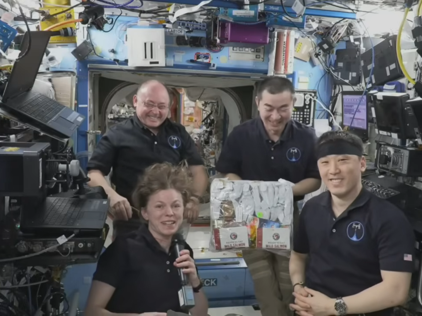 caption: As well as the traditional Thanksgiving fare, NASA astronauts on the International Space Station will enjoy clams, smoked salmon and lobster.