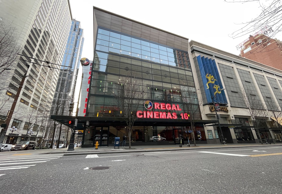 caption: Seattle's Regal Meridian movie theater, shown here, is slated to close in February. 