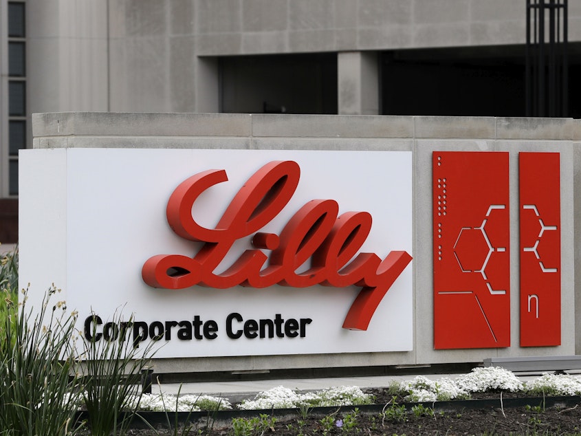 caption: Drugmaker Eli Lilly & Co. received Food and Drug Administration approval for an obesity drug called Zepbound that will be a rival to Novo Nordisk's Wegovy.