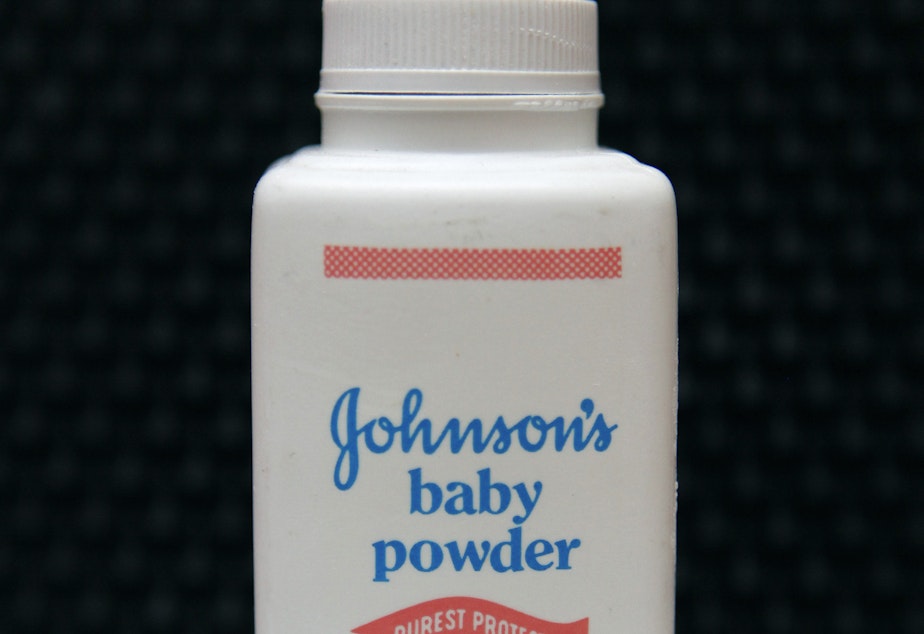caption: Johnson & Johnson<a href="https://www.reuters.com/business/healthcare-pharmaceuticals/jj-stop-selling-talc-based-baby-powder-globally-2023-2022-08-11/"> </a>announced last year that it would suspend all talc baby powder sales worldwide.