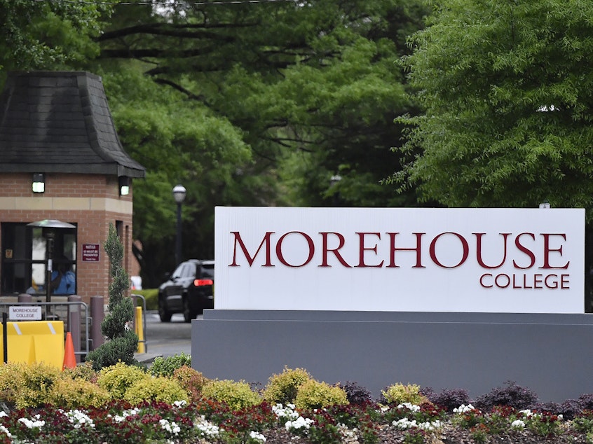 caption: Morehouse College is one of several historically Black colleges and universities seeing a surge in applications and enrollments in recent years.