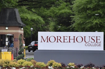 caption: Morehouse College is one of several historically Black colleges and universities seeing a surge in applications and enrollments in recent years.