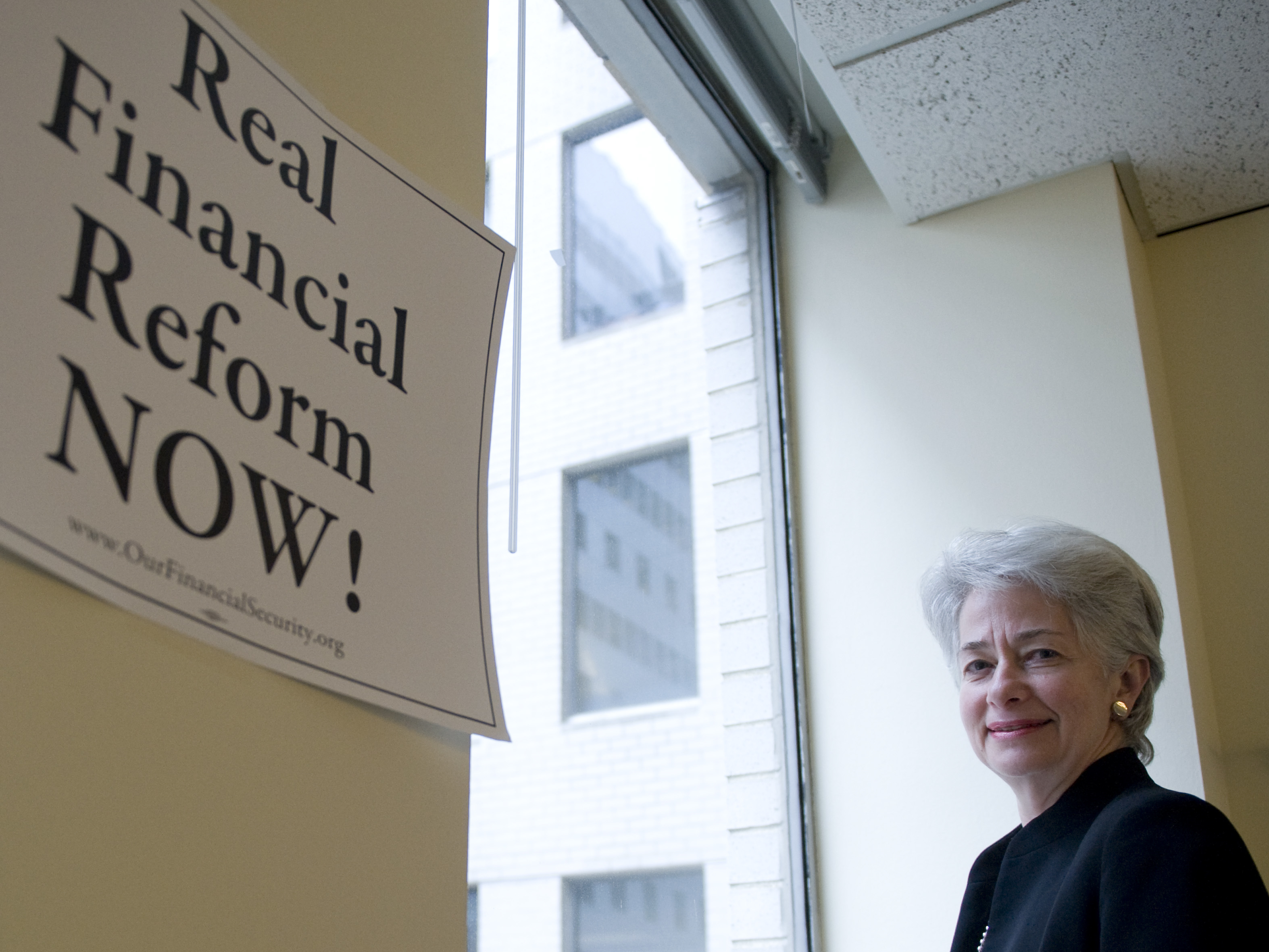 caption: Heather Booth, pictured in 2009, when she was the Director of Americans for Financial Reform. A long-time progressive activist, in the 1960s she started an underground effort to help women get abortions, which were illegal at the time.