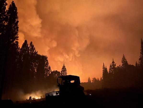 caption: The Dixie Fire in Northern California is about the size of San Diego and has more than 5,800 workers on scene. It's the second-largest active fire in the country as of Saturday.
