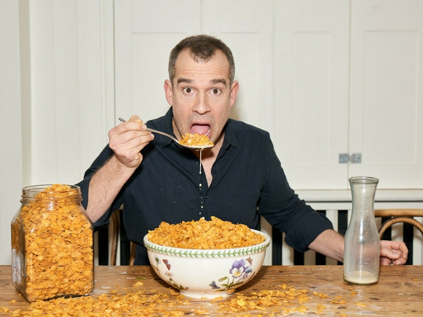 caption: Dr. Chris Van Tulleken took part in a month-long experiment. He ate 80% of his calories from ultra-processed food. He explains what happened in his new book, <em>Ultra-processed People.</em>