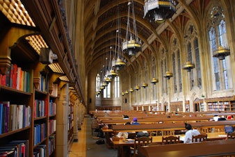 caption: Suzzallo Library on the University of Washington's campus is an oasis for bibliophiles.
