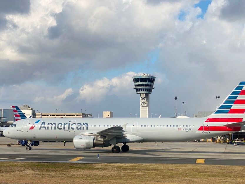 caption: An American Airlines Airbus A320-211 is seen on the tarmac on Jan. 8, 2020 at Philadelphia International Airport (PHL).