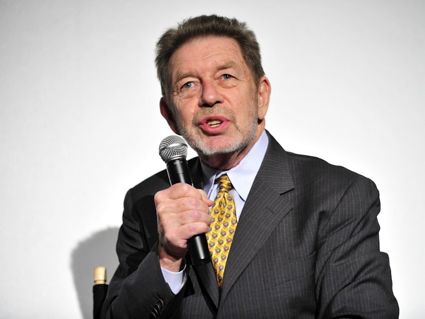 caption: Author Pete Hamill attends the Tribeca & ESPN Present the premiere Of "Muhammad And Larry" at Clearview Chelsea Cinemas on October 19, 2009 in New York City.