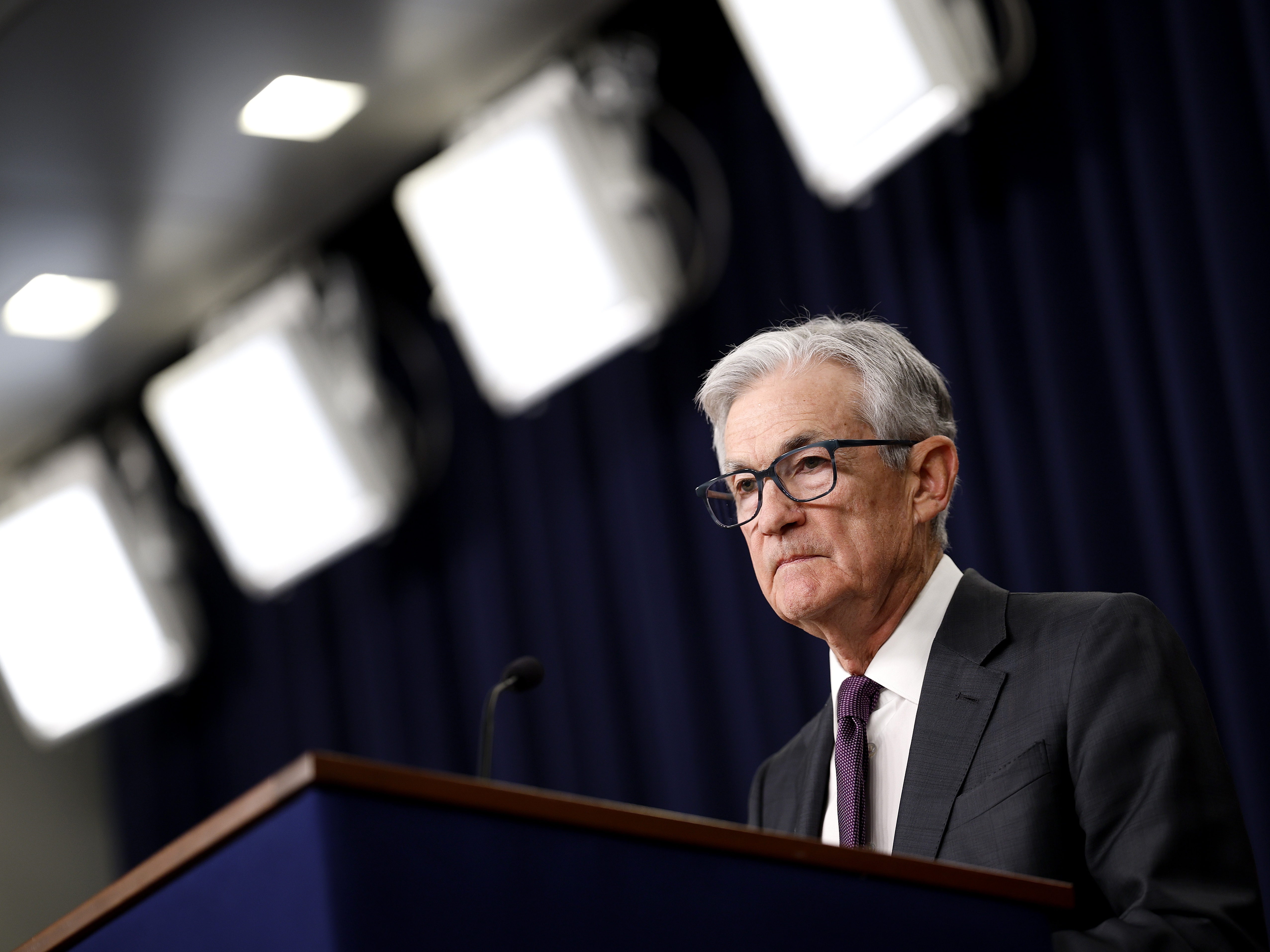 caption: Federal Reserve Chair Jerome Powell and his colleagues are expected to keep interest rates unchanged Wednesday. President Trump has criticized the central bank for not lowering rates.