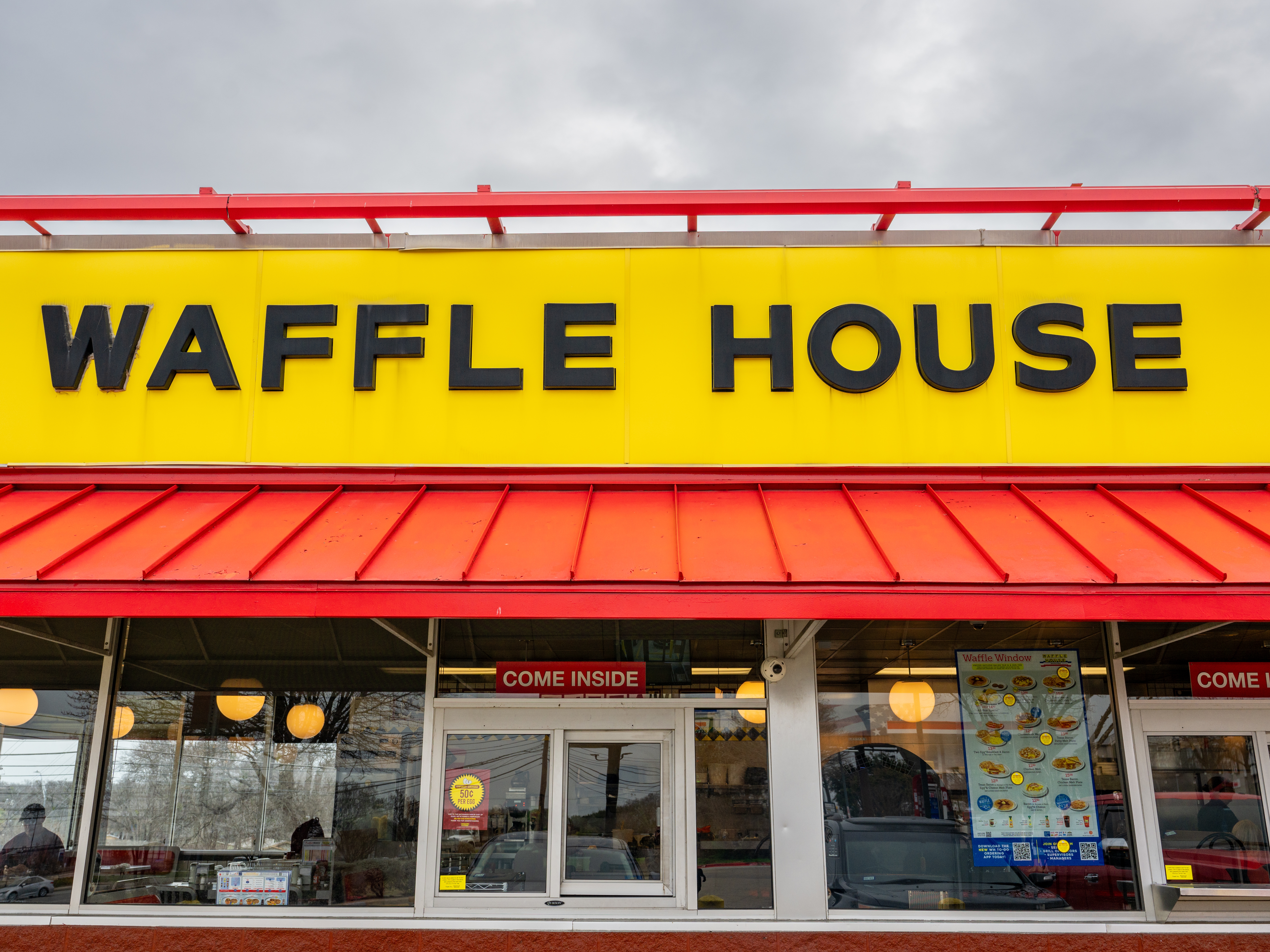 caption: Waffle House has dropped a temporary surcharge on eggs, as prices return to more normal levels. The chain had added the charge in February as an outbreak of avian flu caused egg prices to soar.