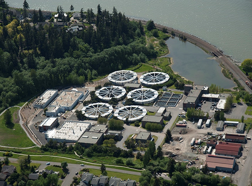 caption: Bellingham's Post Point wastewater treatment plant includes a sewage sludge incinerator.