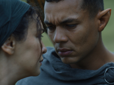 caption: Ismael Cruz Córdova as Elven warrior Arondir in <em>The Lord of the Rings: The Rings of Power</em>.