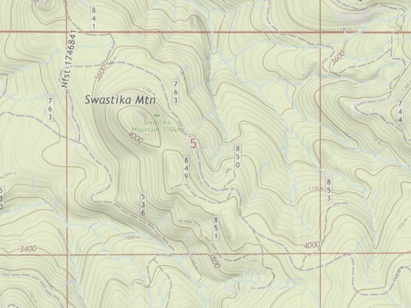 caption: Swastika Mountain, located in a remote part of the Umpqua National Forest outside Eugene, Ore., has officially been renamed Mount Halo after a local indigenous leader.