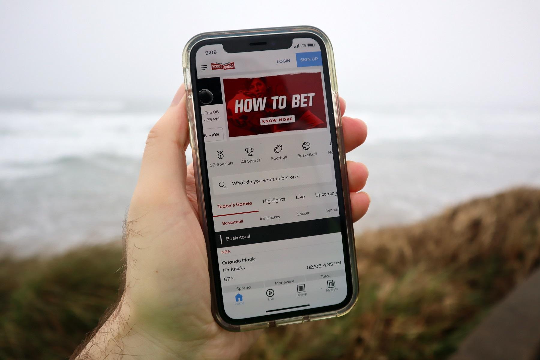 caption: At least in the near term, Washington state lawmakers do not want to have online sports betting as offered by the Oregon Lottery.