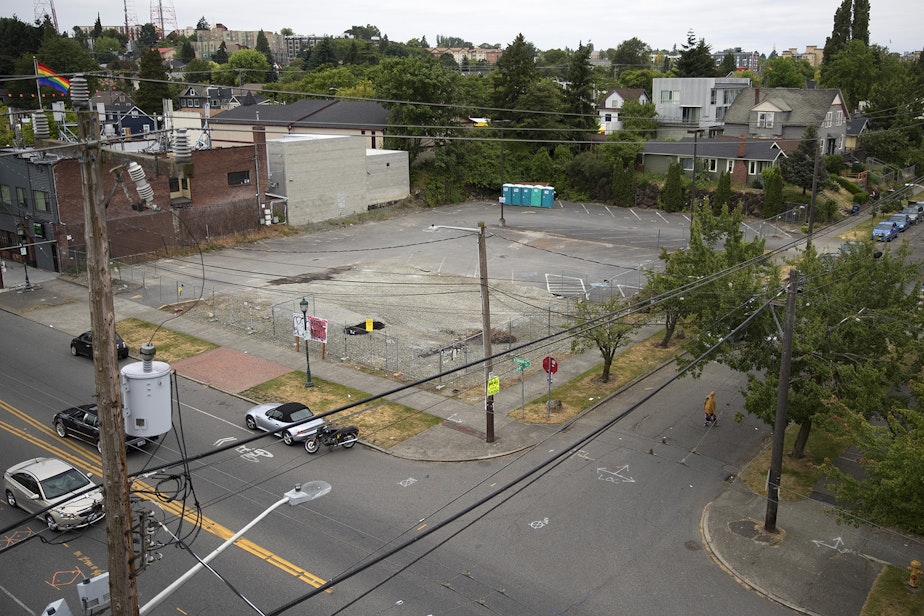 caption: The site of the Liberty Bank development at 23rd and Union in Seattle's Central Area.