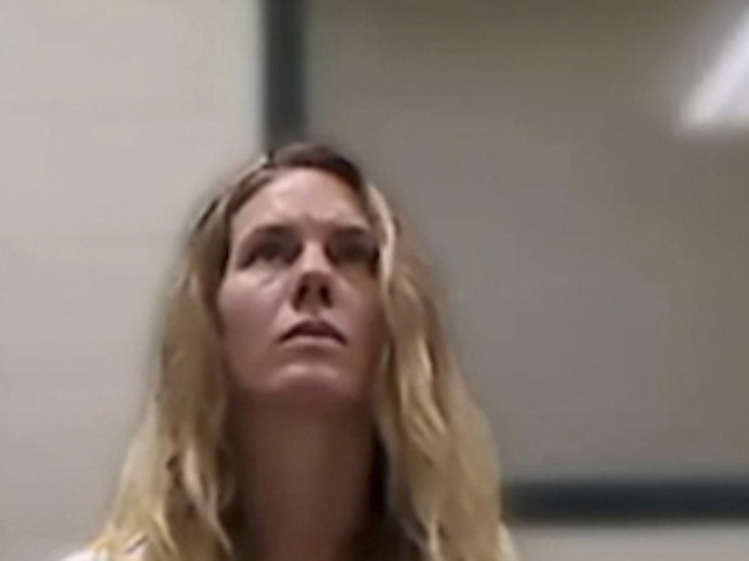 caption: This image from video provided by the Utah State Courts shows Ruby Franke during a virtual court appearance in September 2023 in St. George, Utah. Franke, a mother of six who gave parenting advice via a once-popular YouTube channel called "8 Passengers," pleaded guilty on Monday, Dec. 18, 2023, to four counts of aggravated child abuse.
