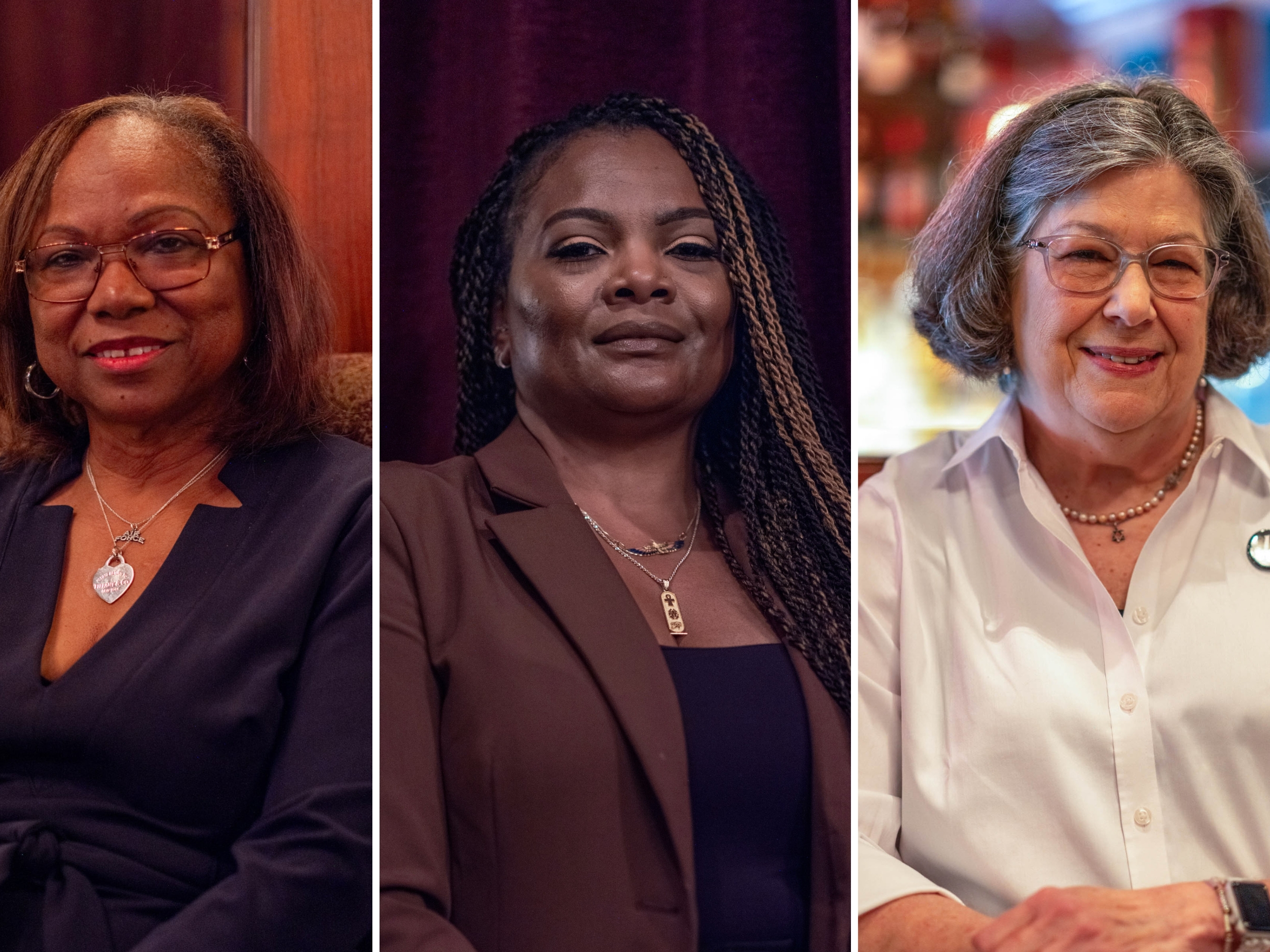 caption: Eustacia McCloud Carter, Latrice Cushenberry and Donna Smith Aranson sat down with NPR in mid September.