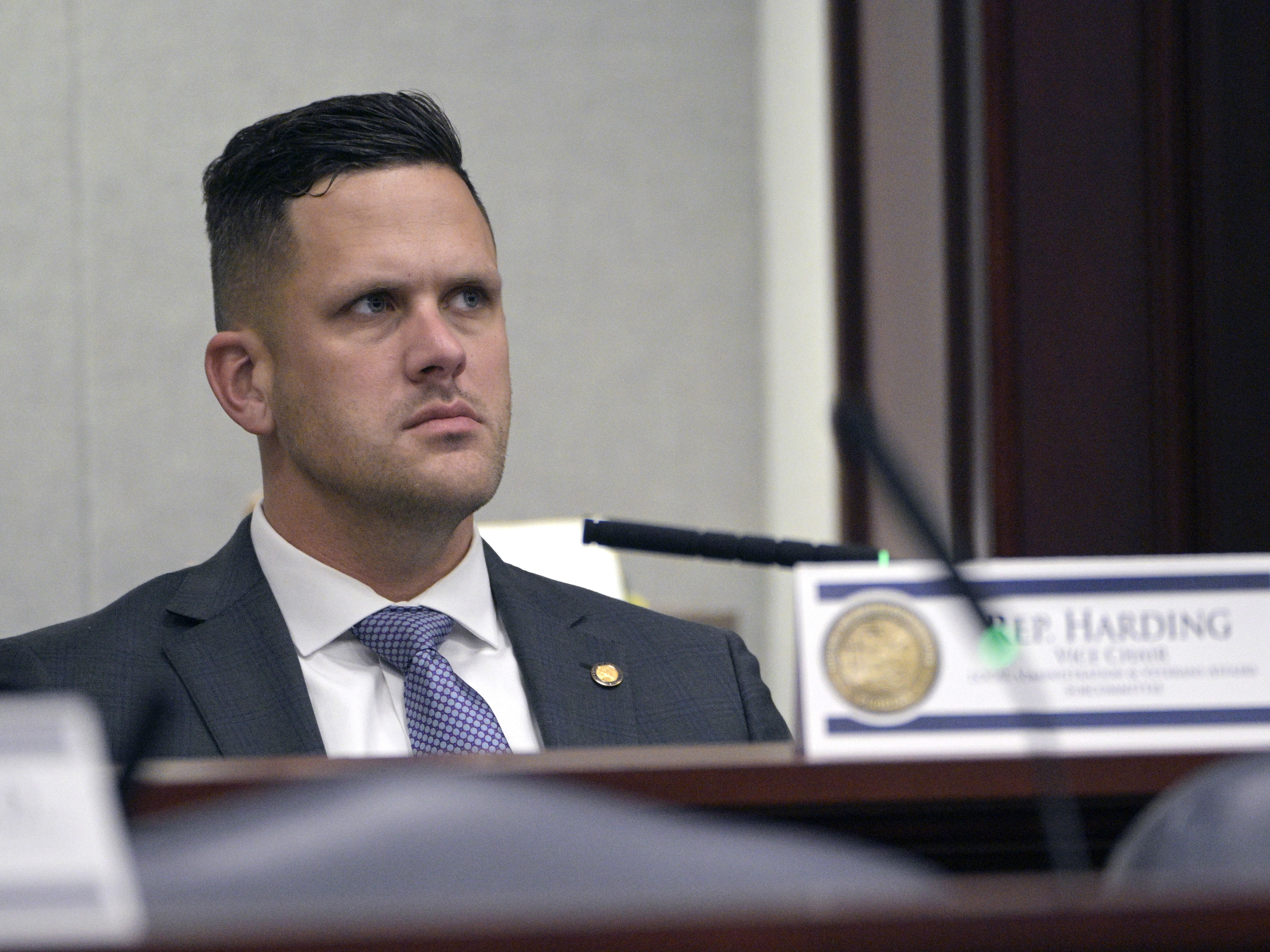 caption: Former Florida lawmaker Joseph Harding has pleaded guilty to federal fraud charges related to COVID-19 relief funds. The 35-year-old is scheduled for sentencing in July.