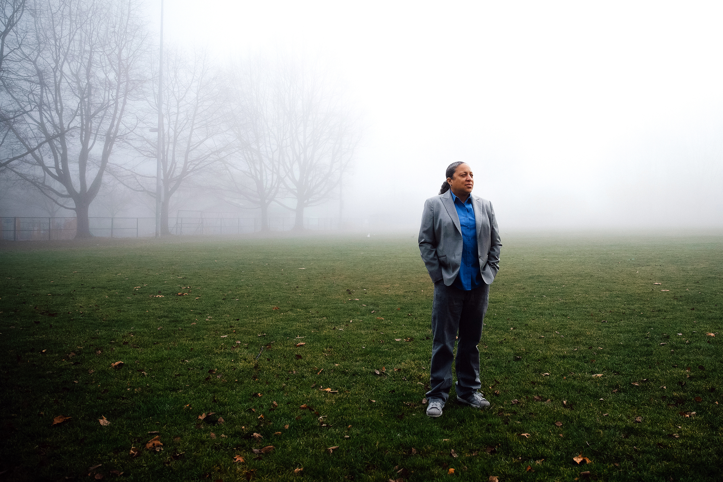 caption: Monisha Harrell is portrayed on Wednesday, January 29, 2025, at Garfield High School in Seattle. She describes the mayor’s office as being a dog-eat-dog environment where white male advisors vied for power and influence.