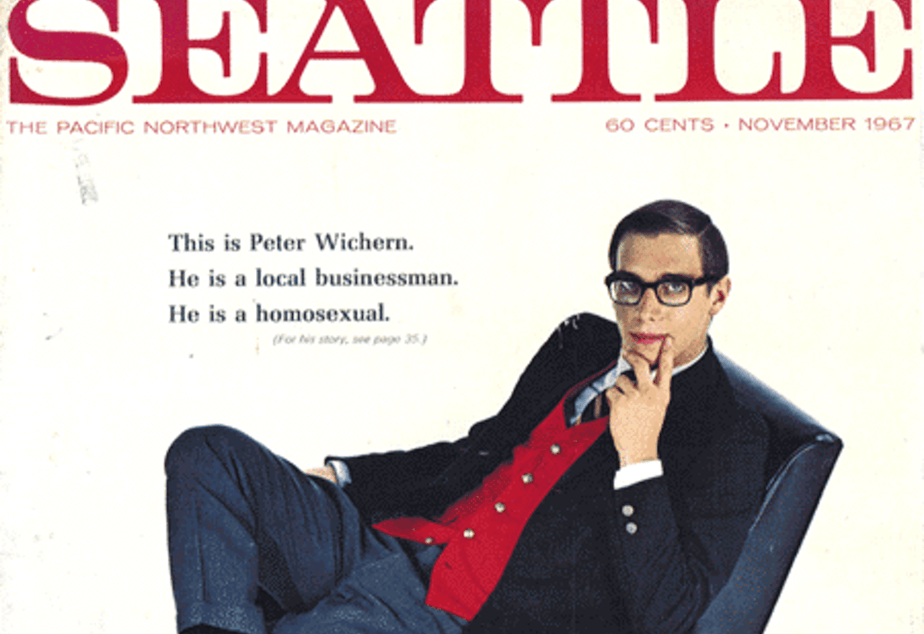 caption: Peter Wichern was one of the first gay men to come out so publicly in Seattle when he posed for Seattle magazine in November 1967. 
