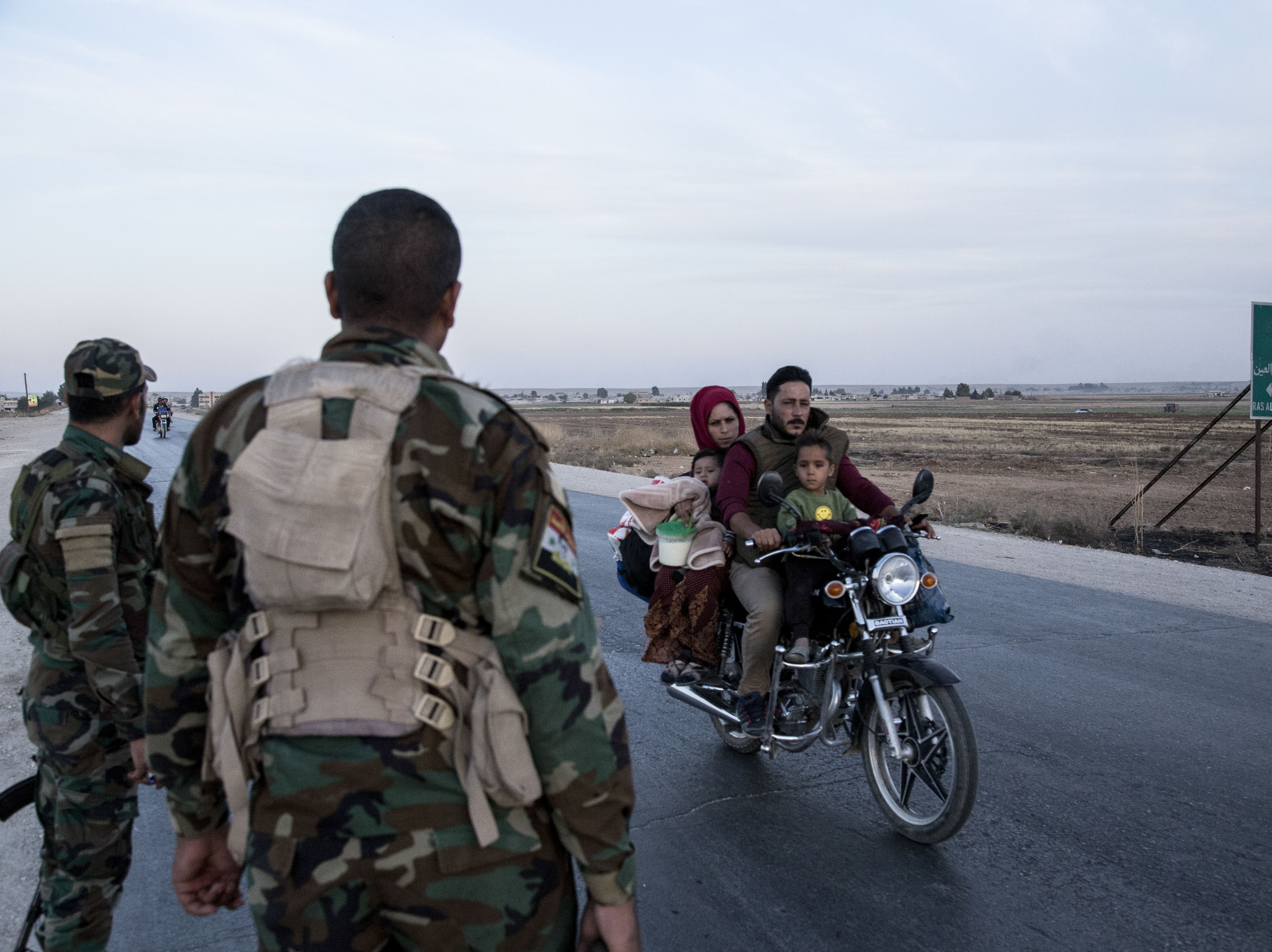 caption: Syrian government troops on Monday moved into towns in northern Syrian formerly controlled by U.S.-backed Kurdish militants. That sets up a potential clash with Turkish forces.