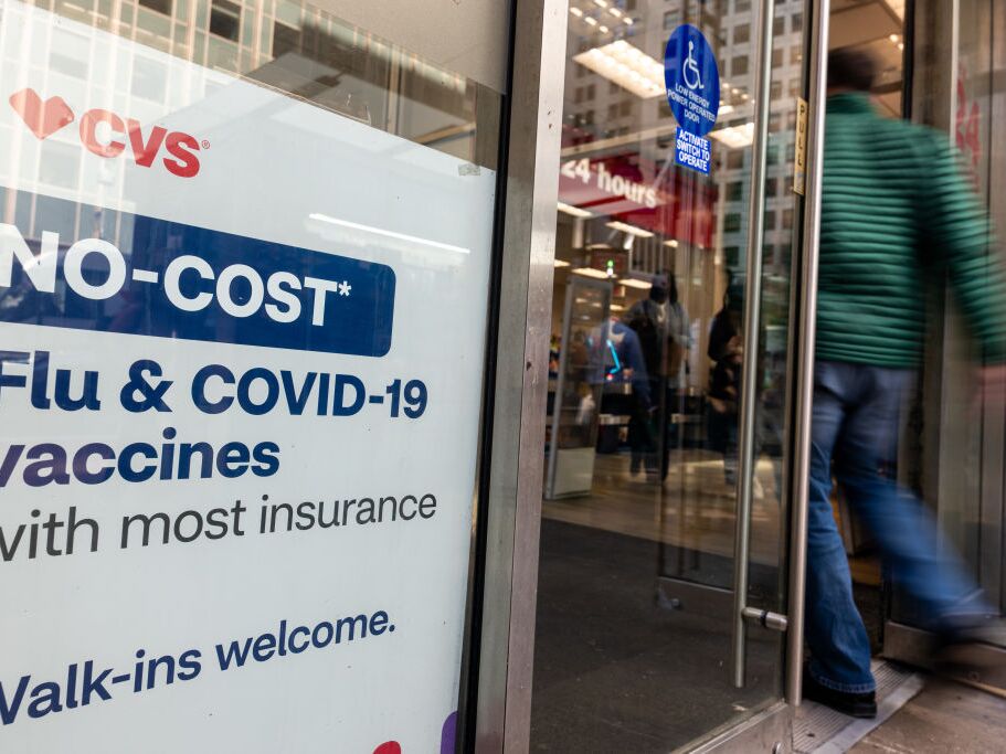 caption: COVID vaccines used to be available for drop-in patients at many pharmacies. Now with federal policy changes, availability is more limited and may depend on state-by-state guidance.