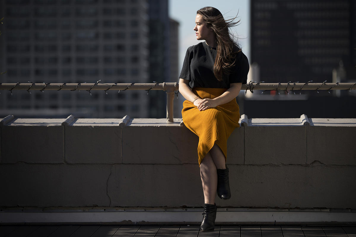 caption: Erin Austin, singer and songwriter for Ok Sweetheart