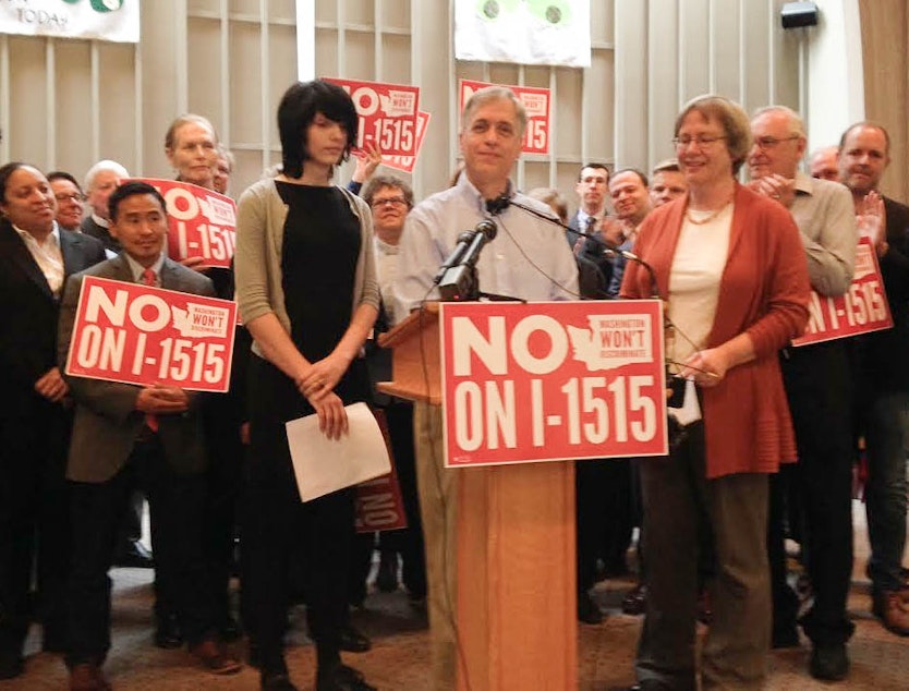 caption: The groups facing off on the proposed ballot measure are Just Want Privacy and Washington Won't Discriminate.