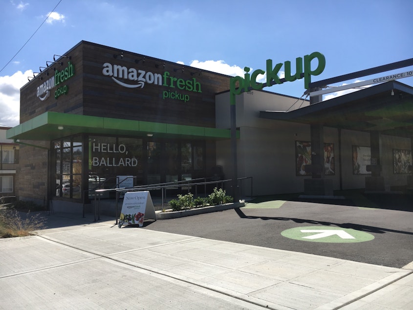 caption: The AmazonFresh Pickup site in Ballard.